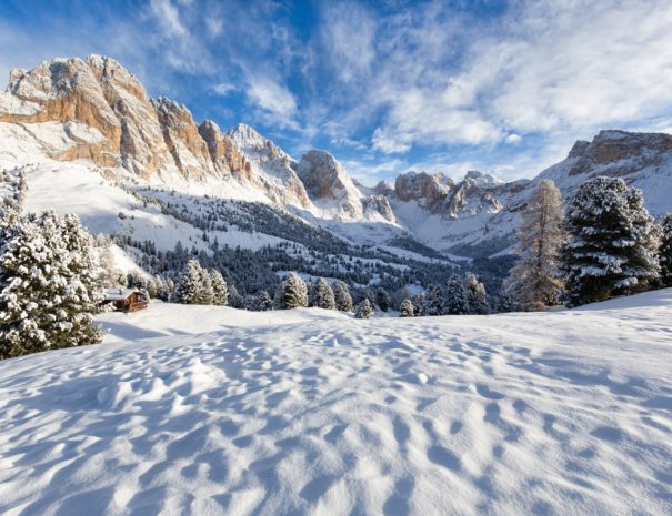 dolomiti beautiful winter landscape ski